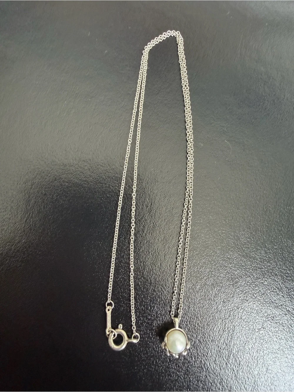 Tiffany & Co. Olive Leaf Pendant Necklace with Pearl